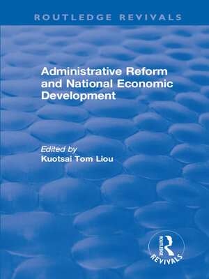 cover image of Administrative Reform and National Economic Development